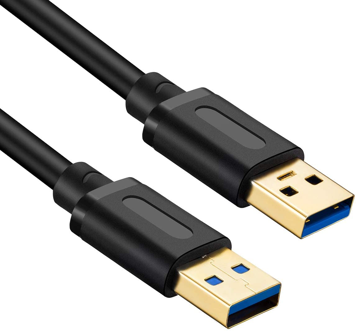 USB 3.0 Male to Male Cable 6Ft,Usb to USB Cable with Gold-Plated Connector for Hard Drive Enclosures, DVD Player, Laptop Cooler (6Ft/1.8M)